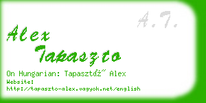 alex tapaszto business card